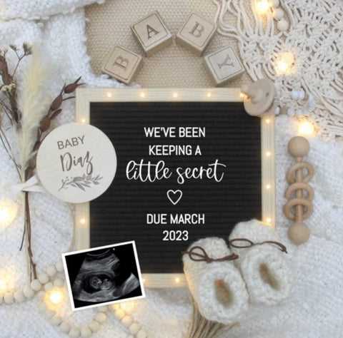 pregnancy announcement calendar template free