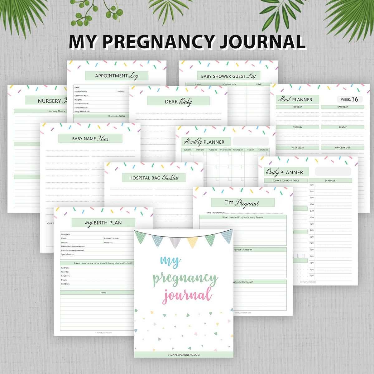 pregnancy calendar template