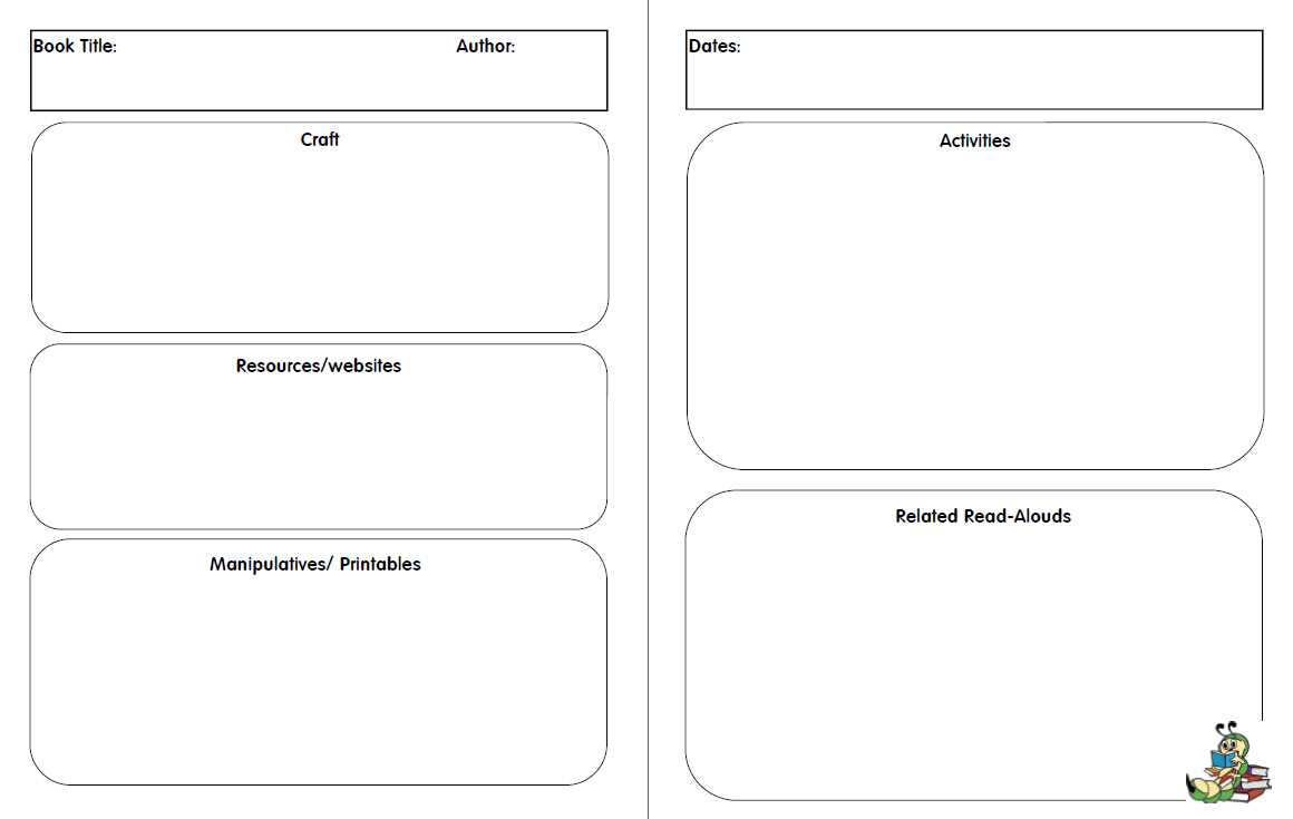 preschool curriculum calendar template