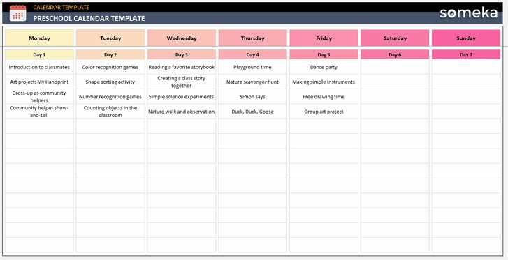 press release calendar template