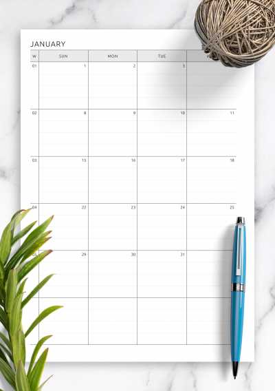 printable 2 page calendar template