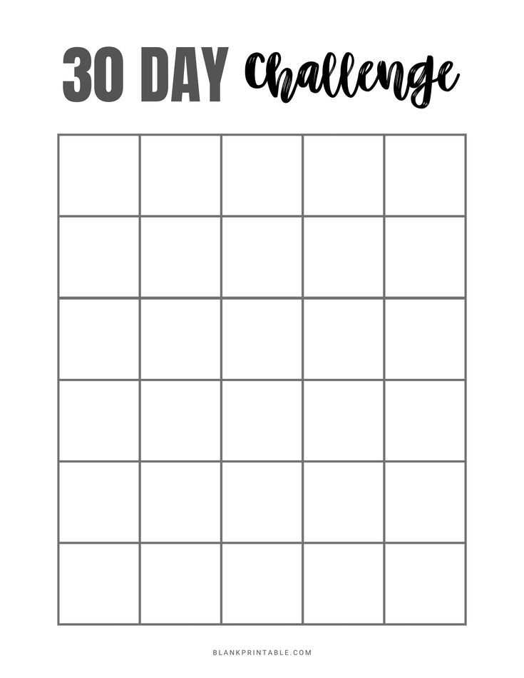 printable 30 day calendar template