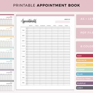 printable appointment calendar template