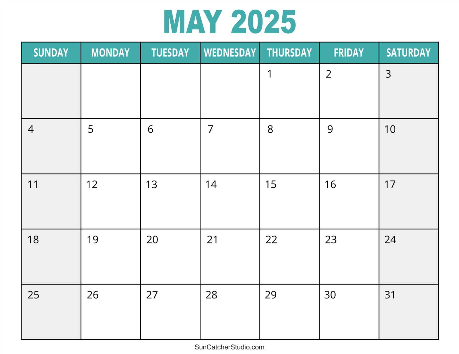 printable calendar template 2026