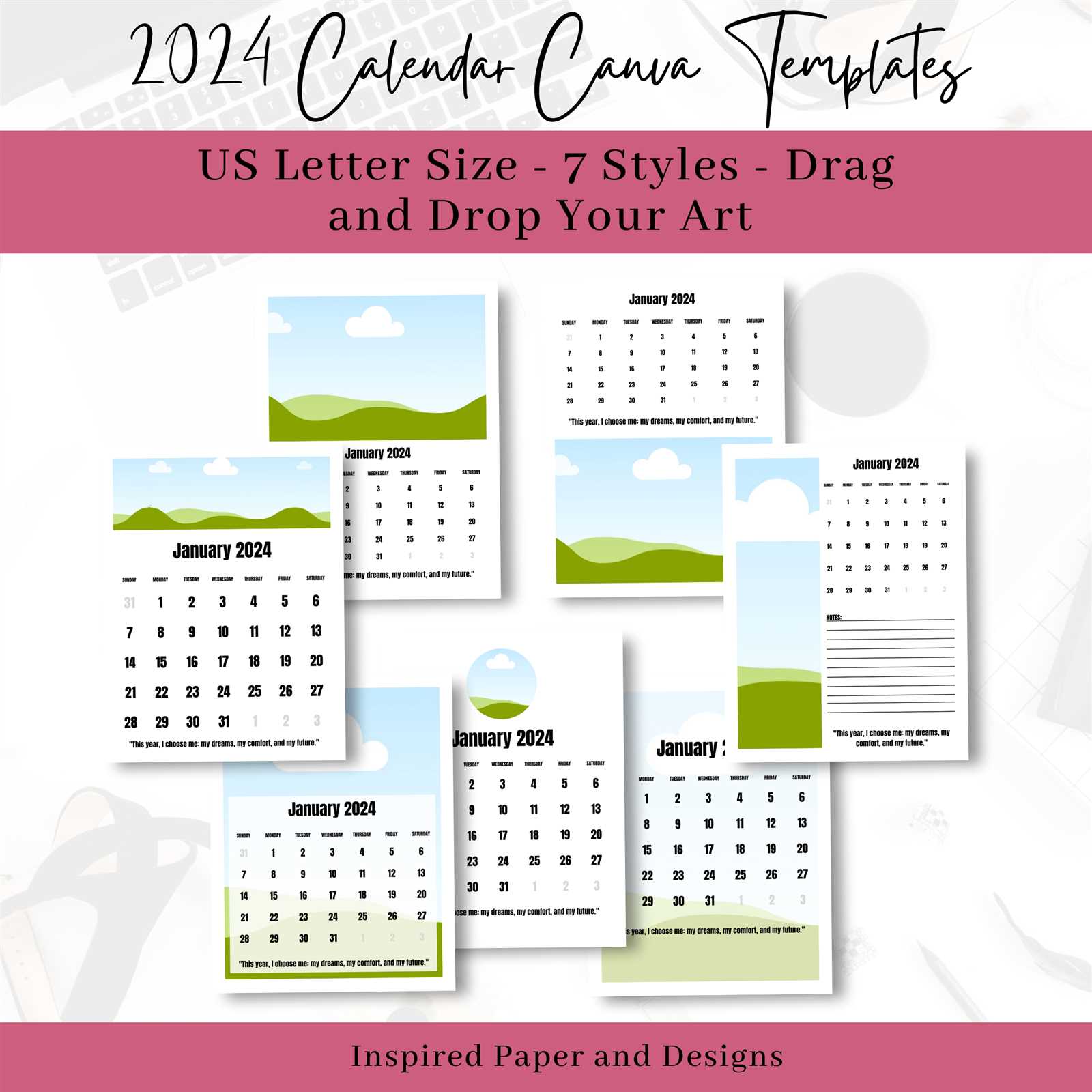 printable customizable calendar template