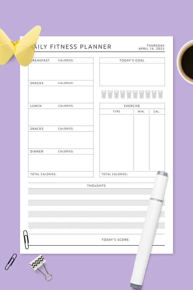 printable cute workout calendar template