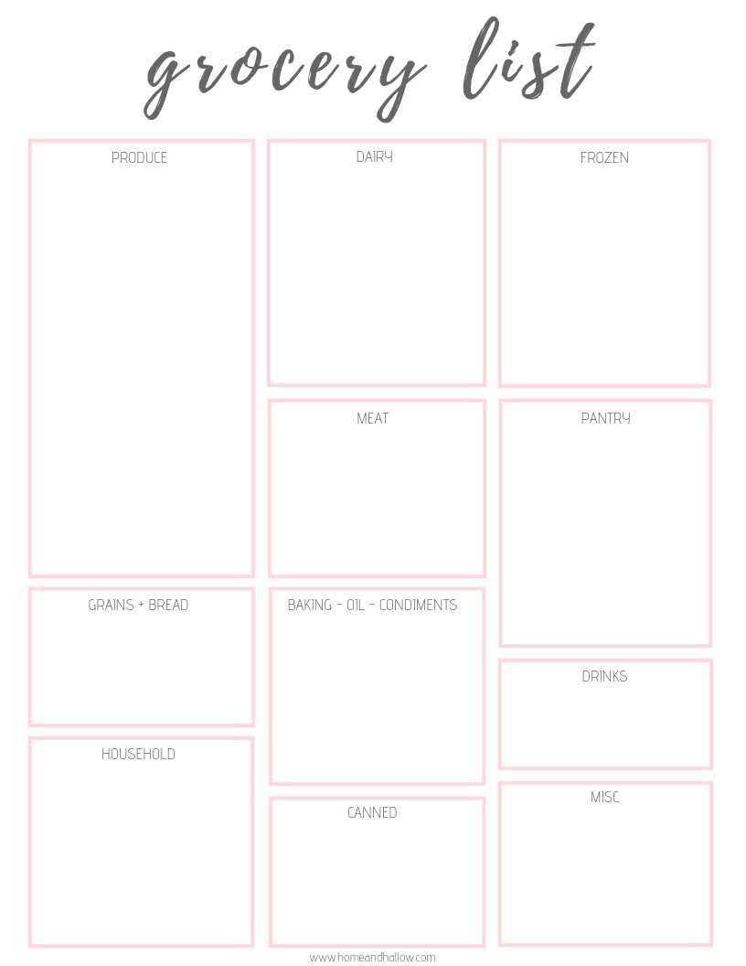 printable meal calendar template