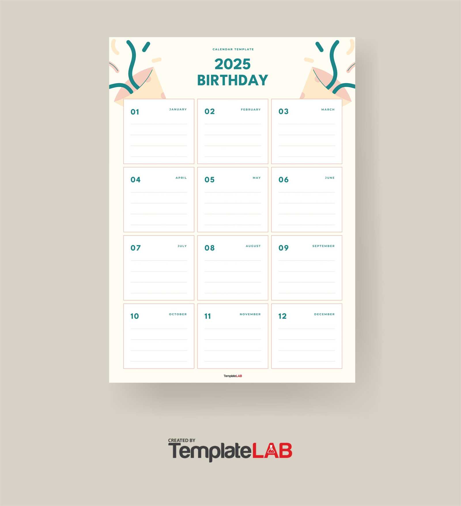 printable photo calendar template