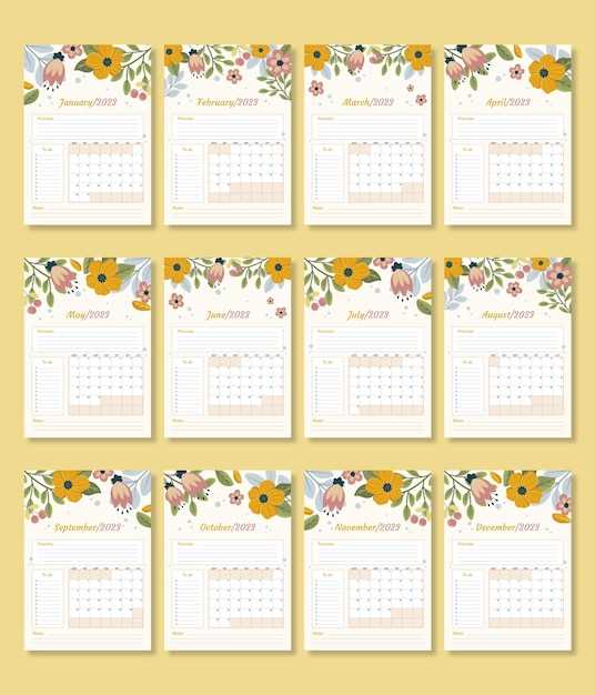 printable pocket calendar template