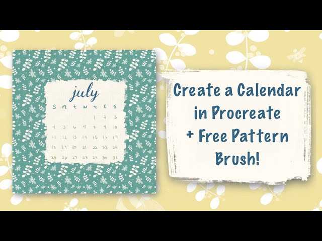 procreate calendar template free