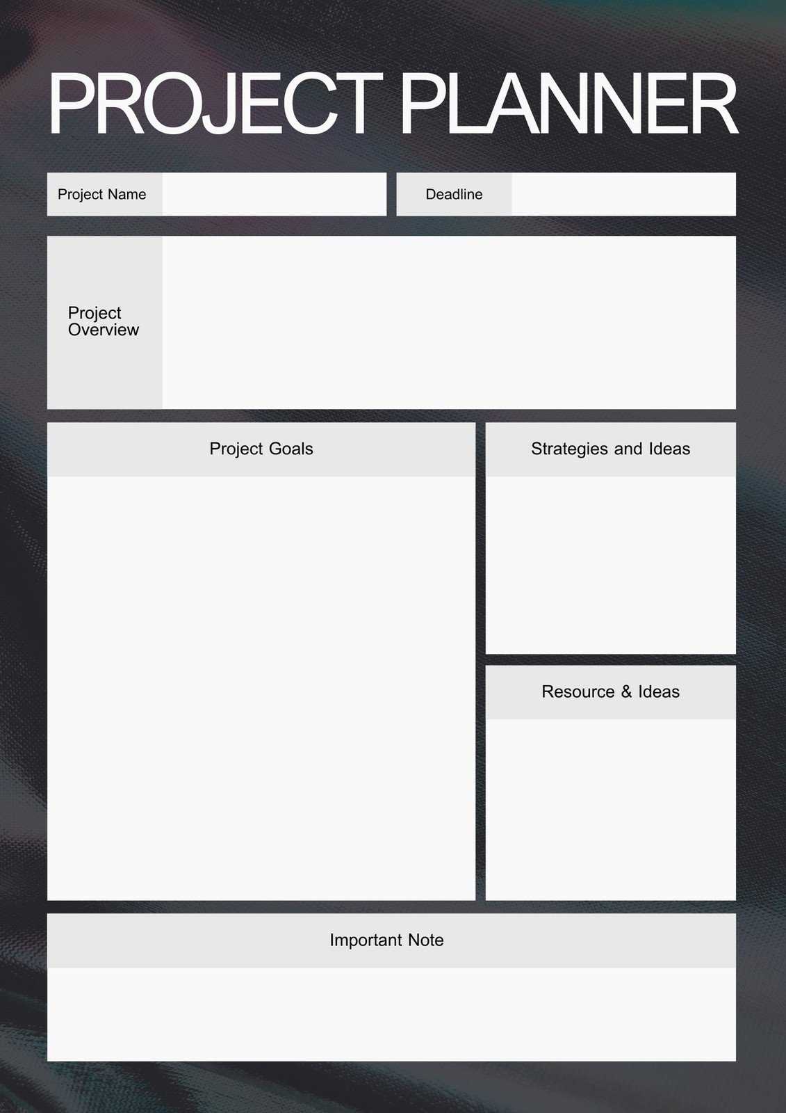 project planning calendar template