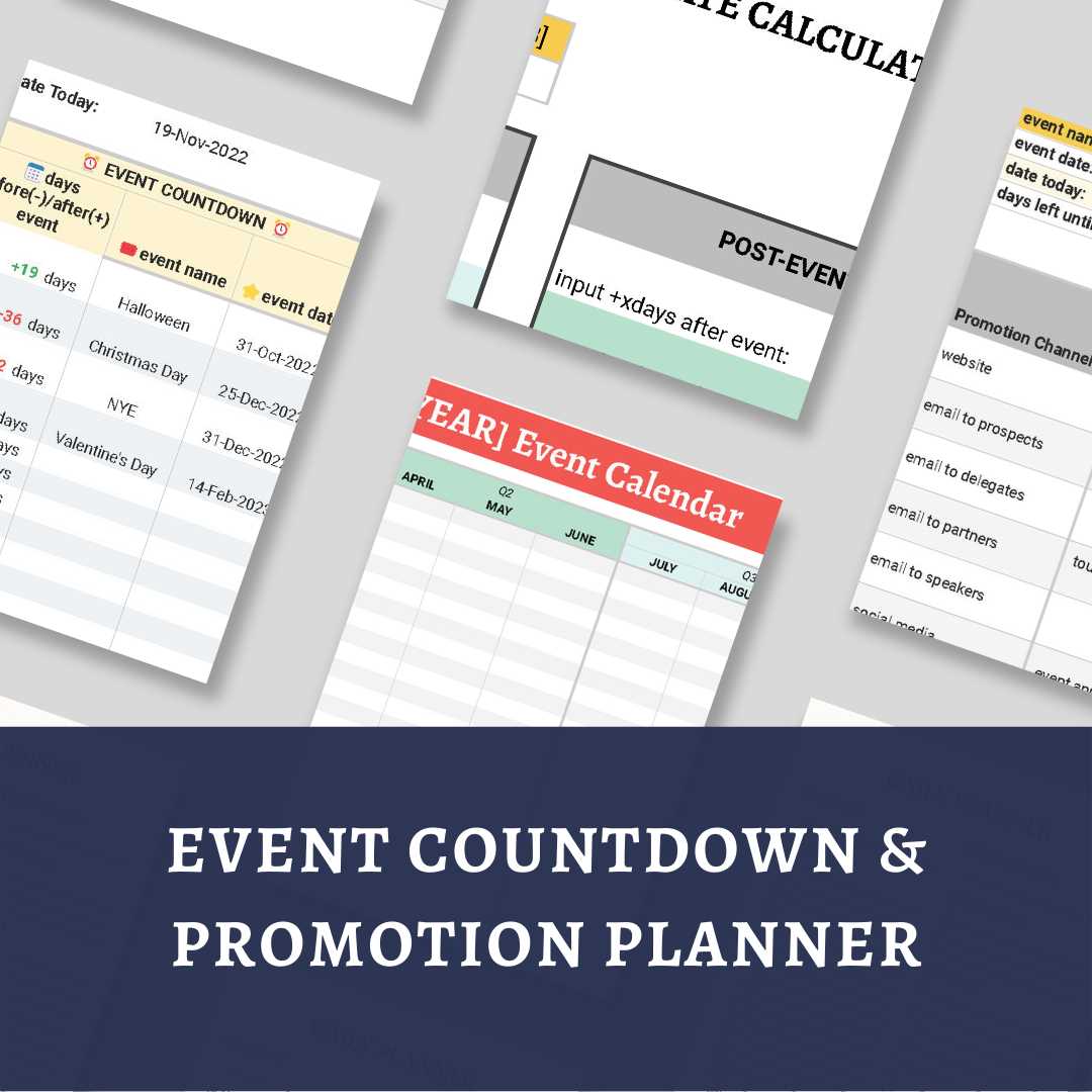 promo calendar template