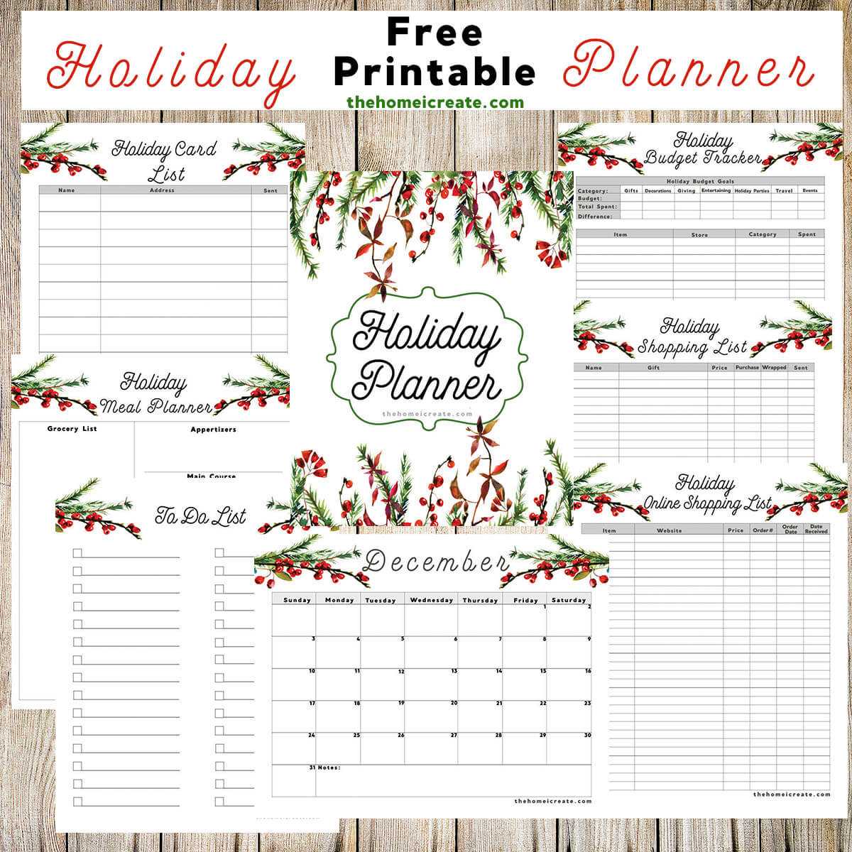 holiday planning calendar template