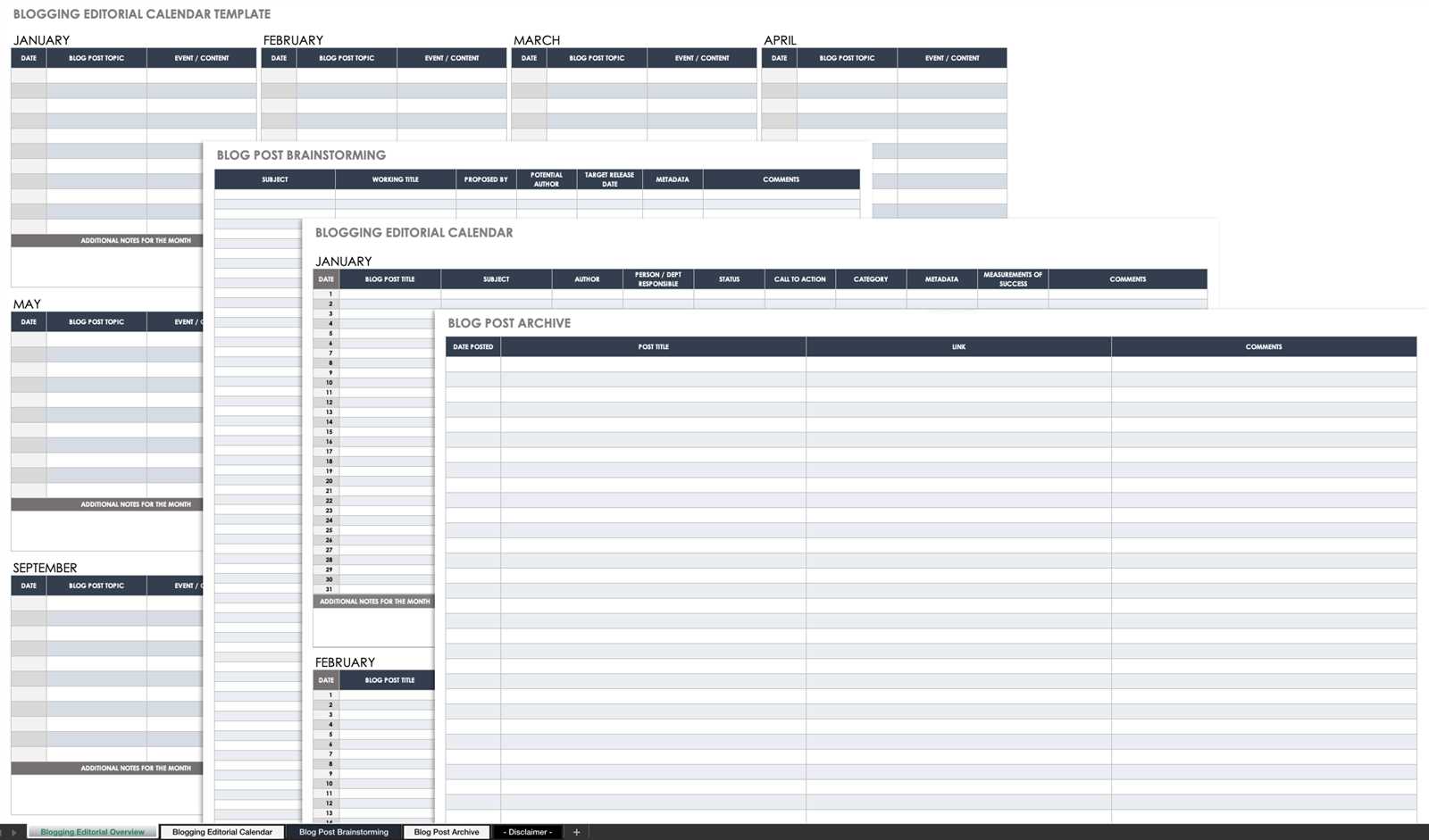 public relations calendar template