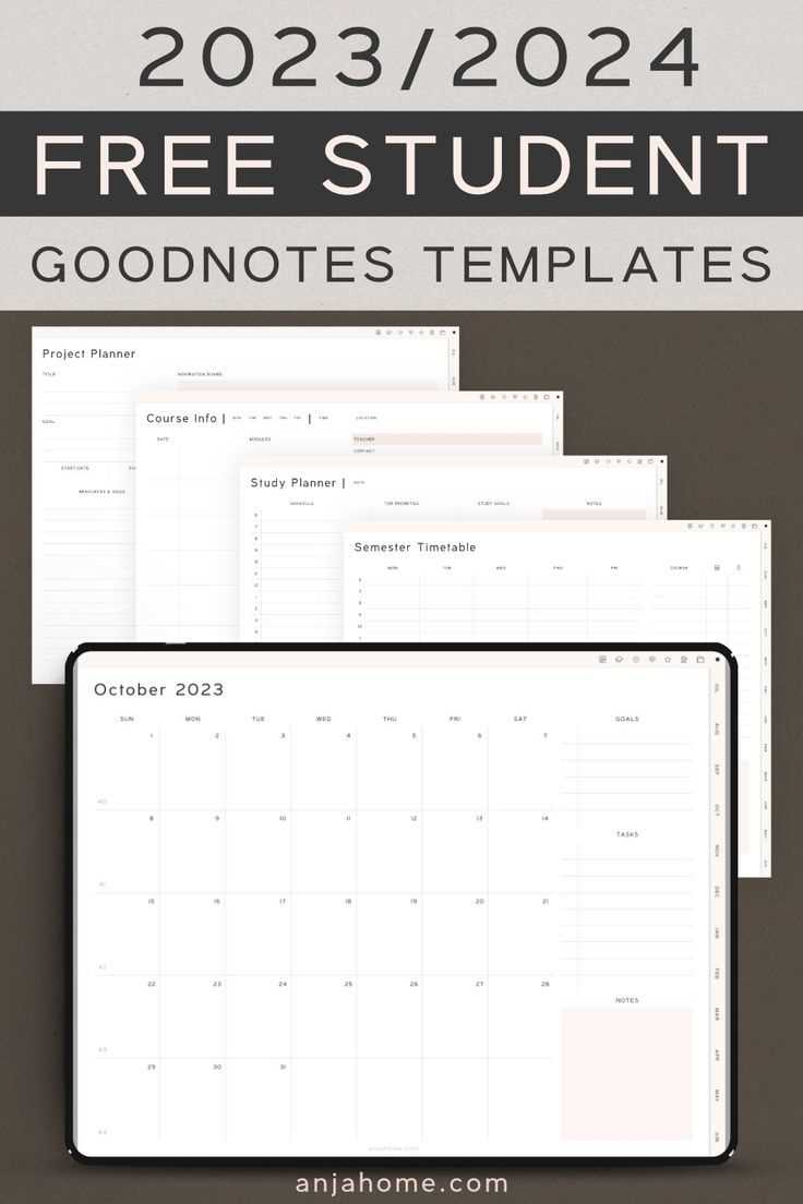 academic calendar planner template