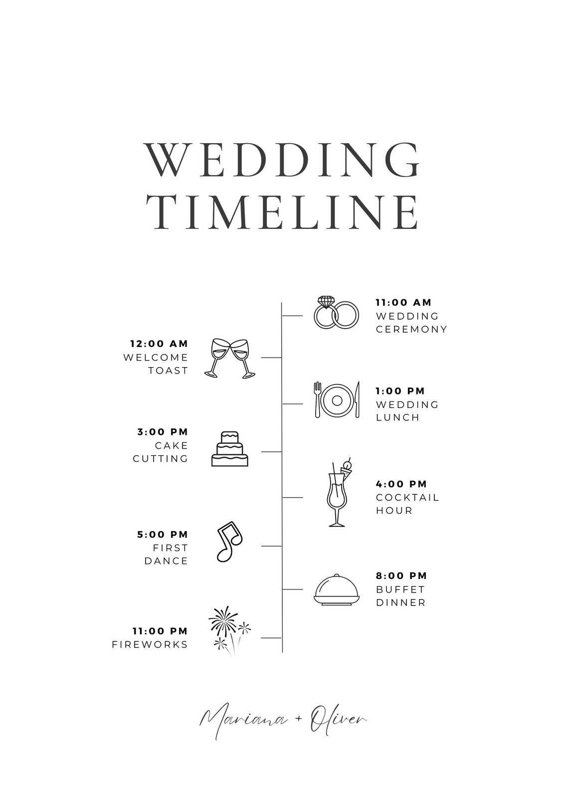 wedding calendar template