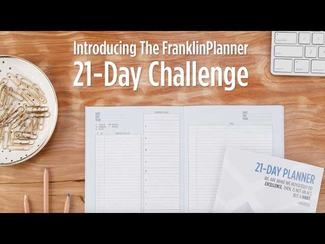 21 day challenge calendar template