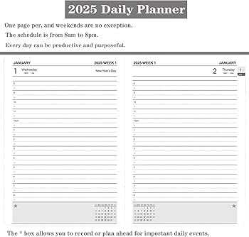 daily calendar 2025 template