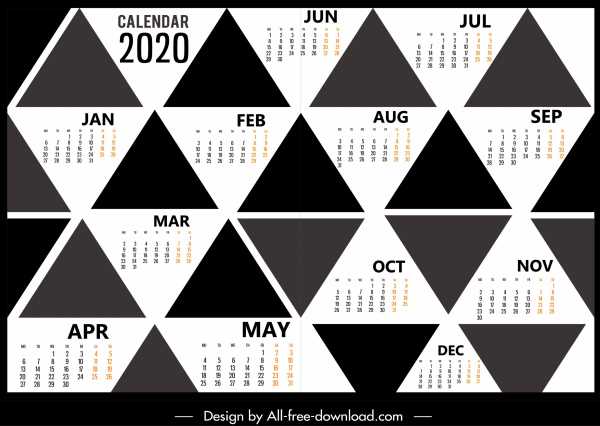 triangle calendar template