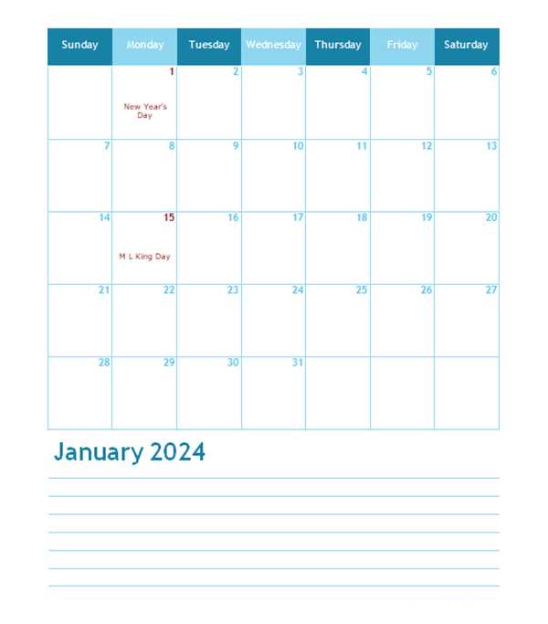 blank calendar template portrait