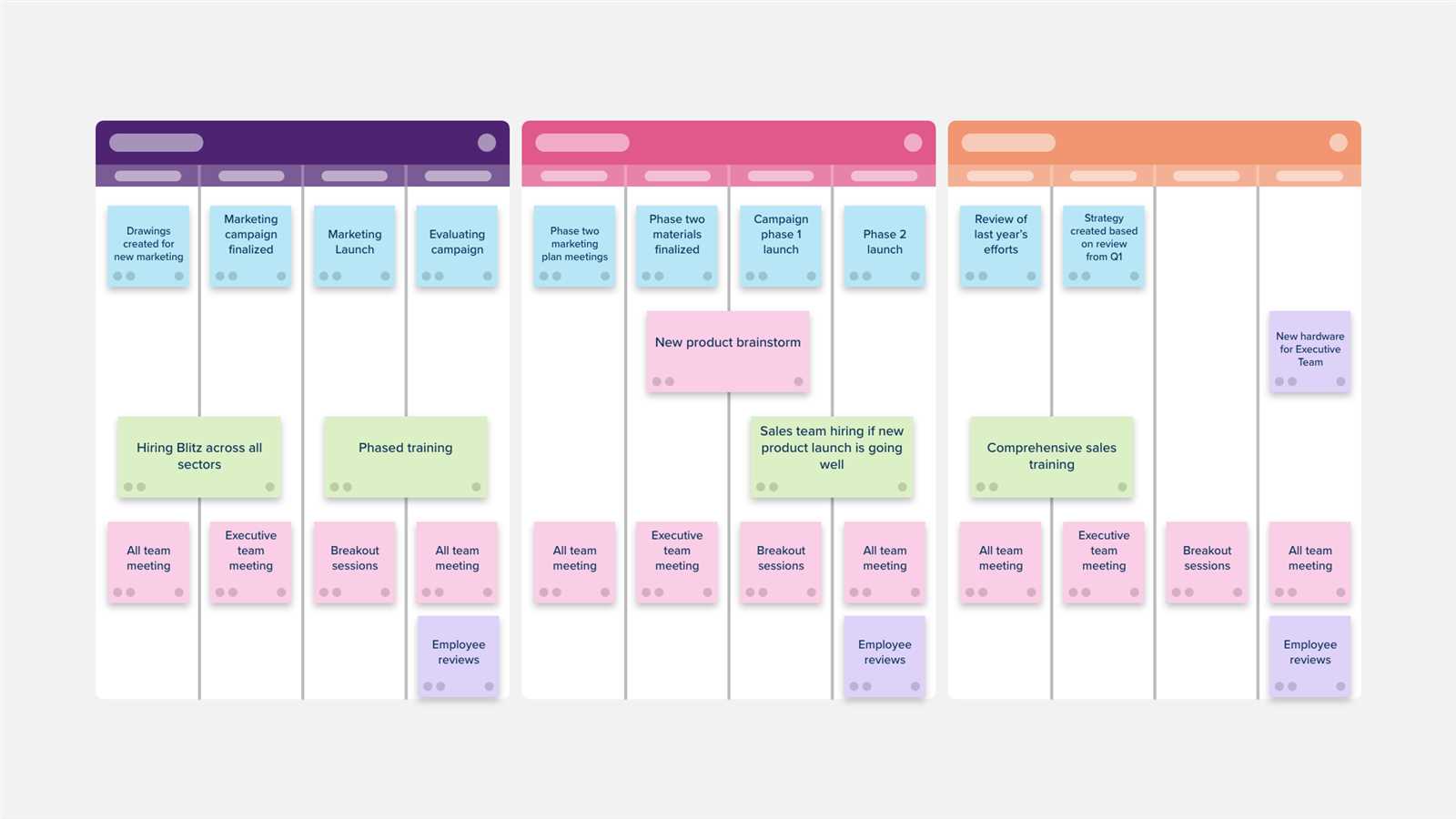 quarterly event calendar template