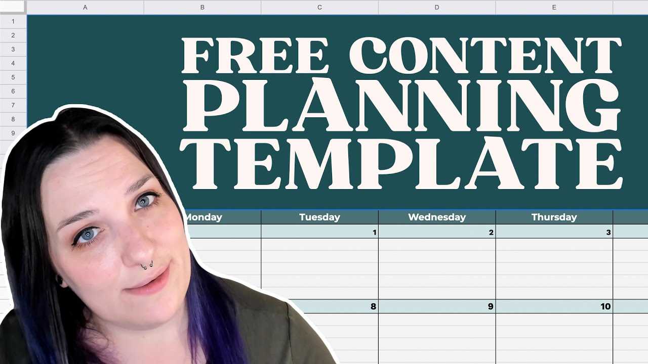 youtube content calendar template free