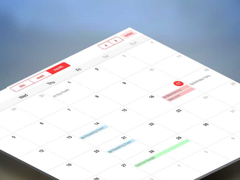 free bootstrap calendar template