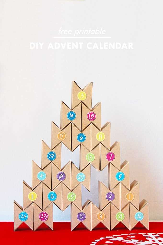 make your own advent calendar template