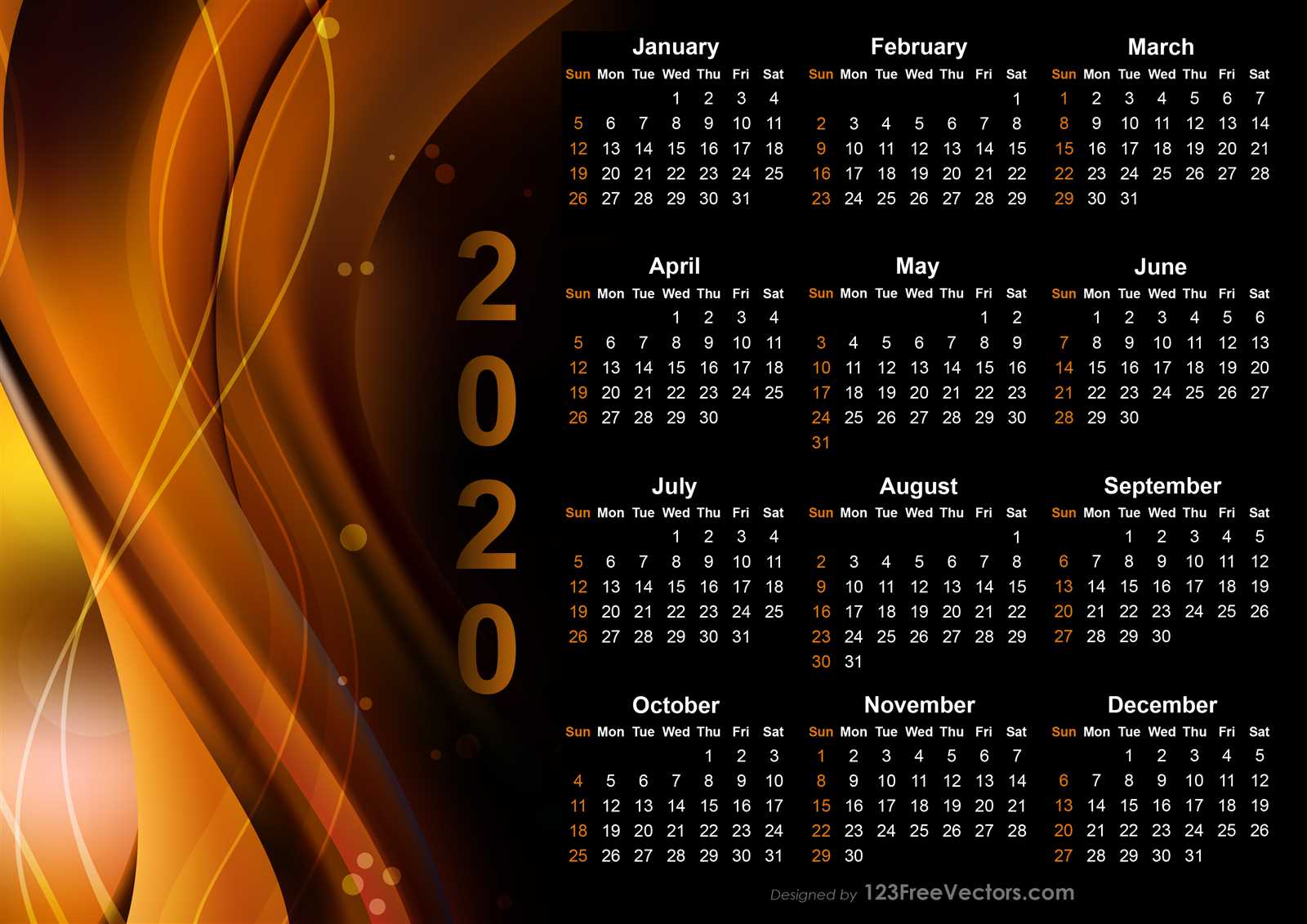 calendar design template free download