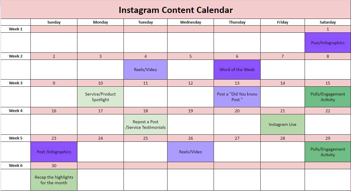 content planning calendar template