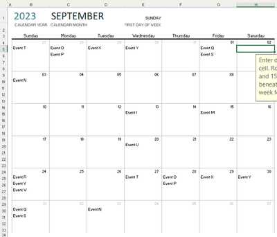 recurring calendar template