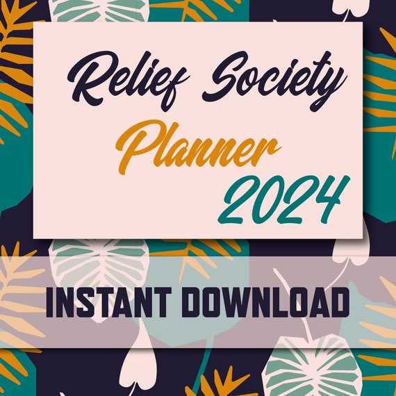 relief society calendar template