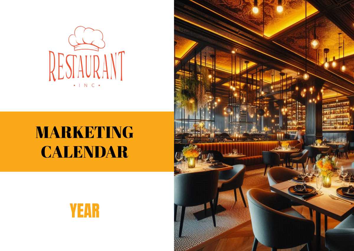 restaurant event calendar template