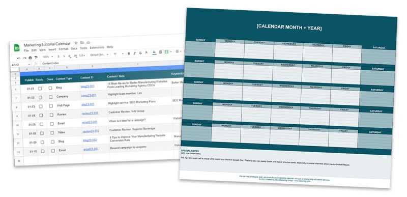 event marketing calendar template