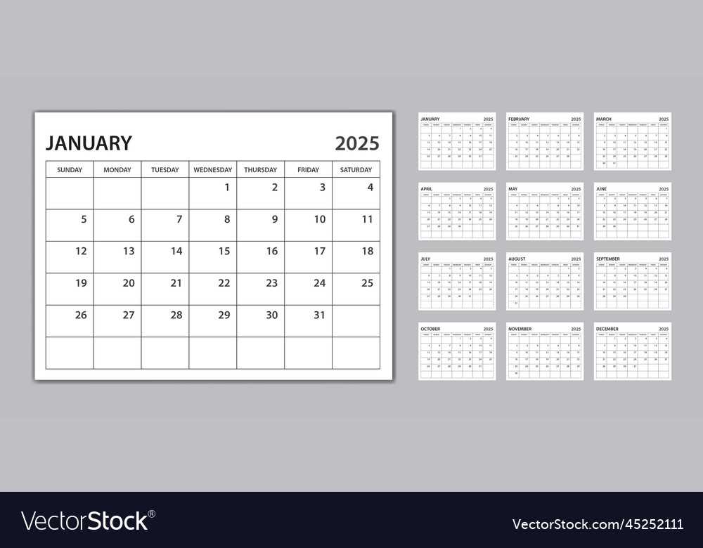 2025 calendar monthly template