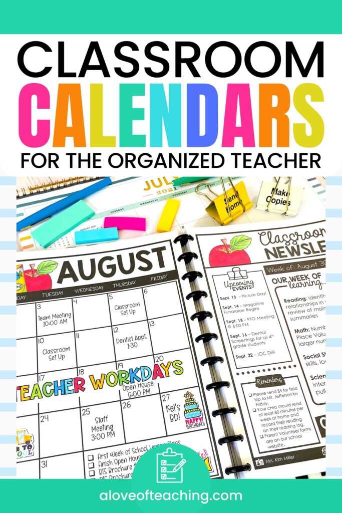 free printable teacher calendar templates