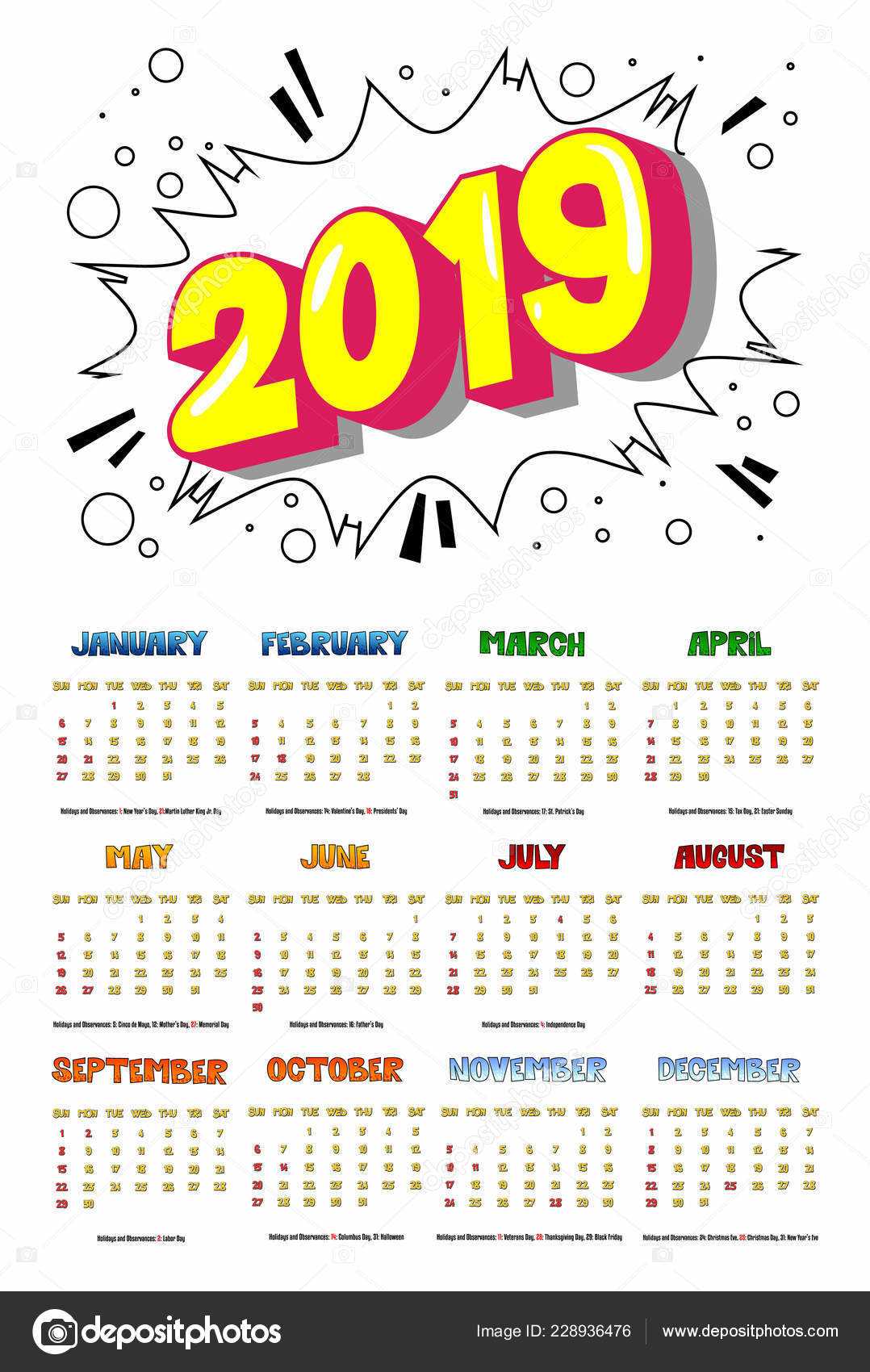 book calendar template