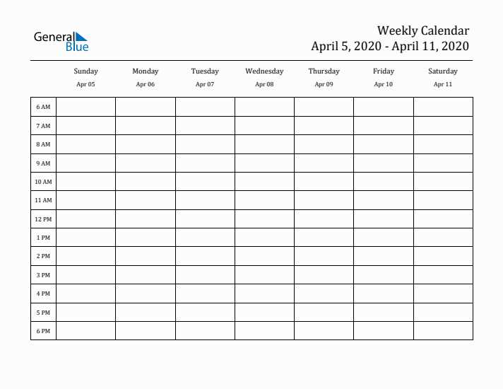 free 5 day week calendar template