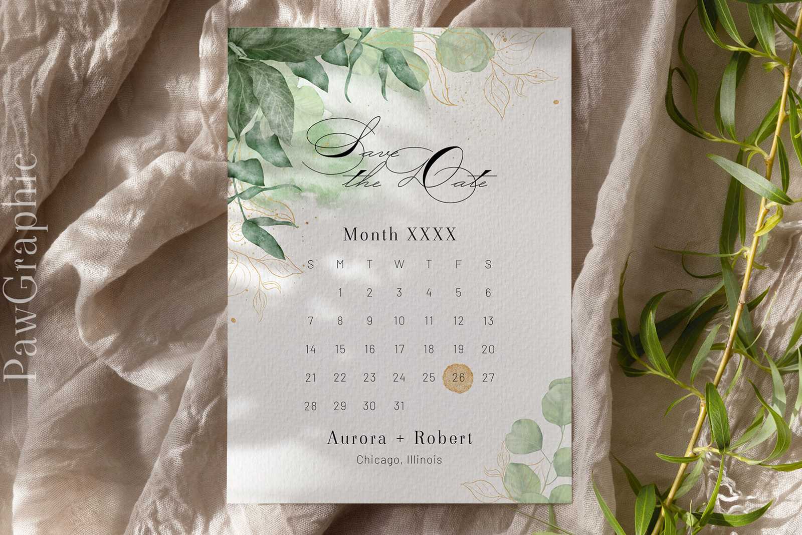 wedding calendar template