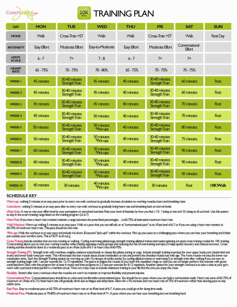 running training calendar template