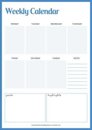 calendar template with notes