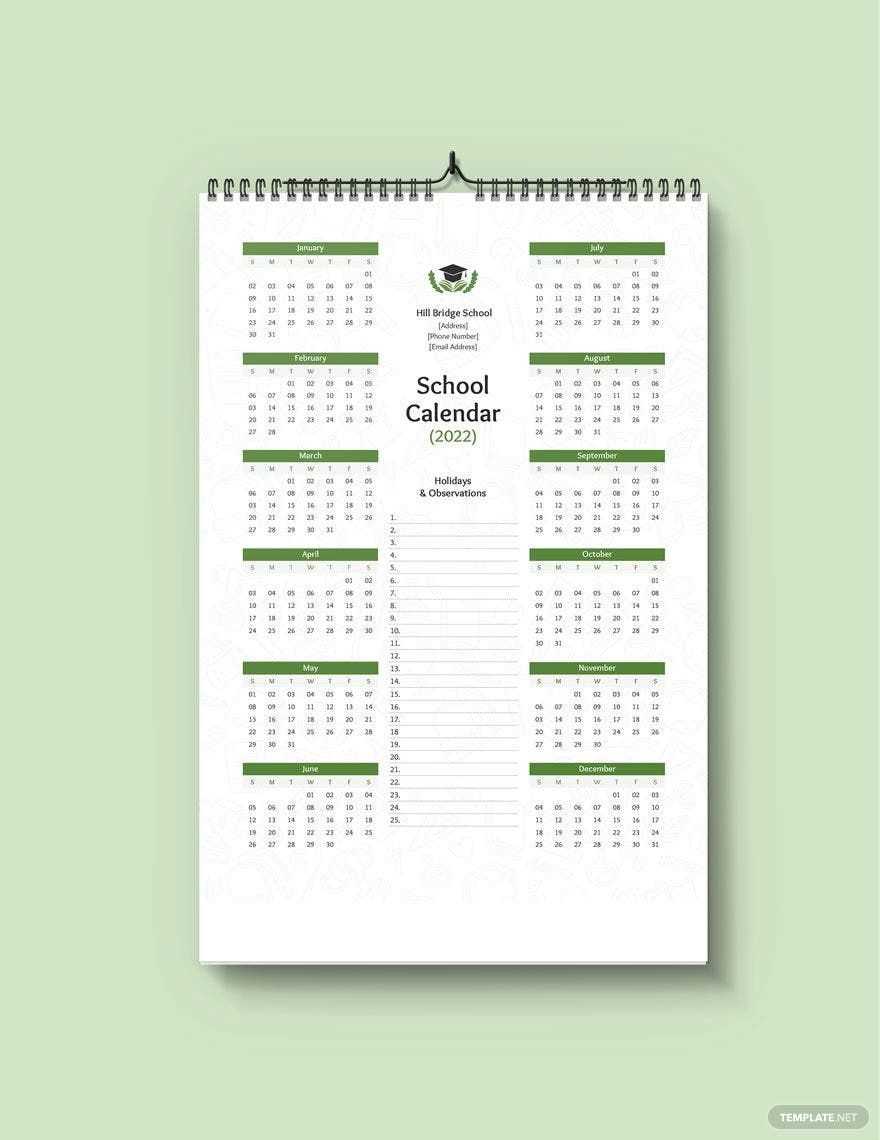 desk calendar template free download