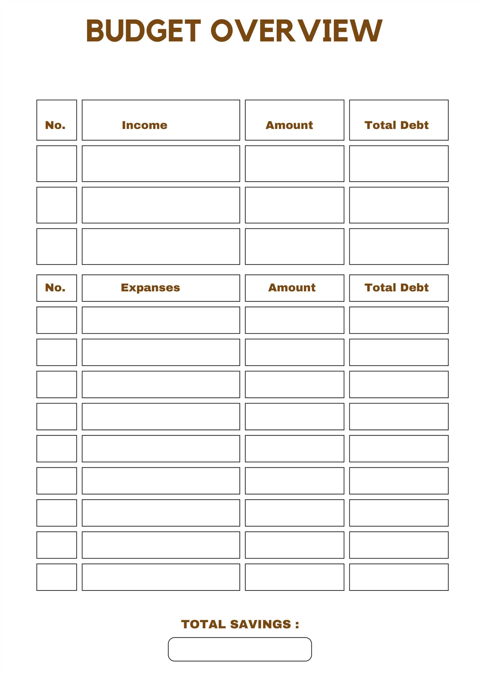 monthly budget calendar template free