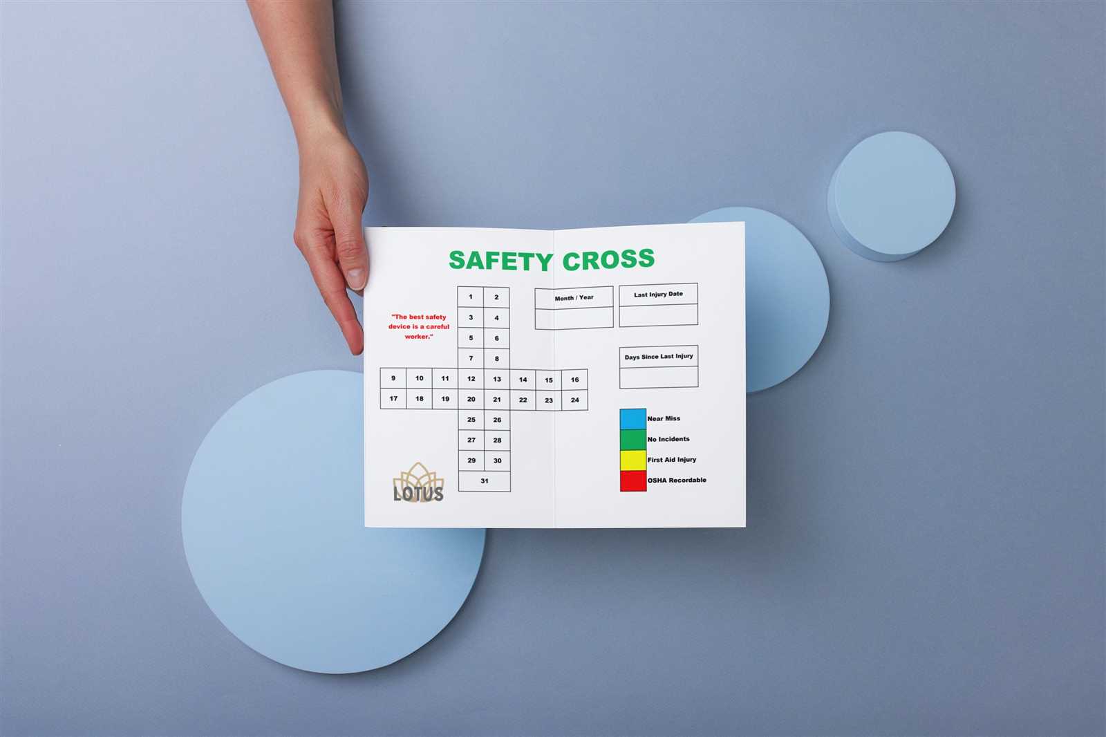 safety cross calendar template