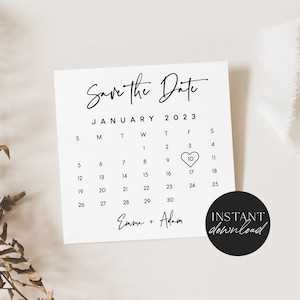 save the date calendar template 2026