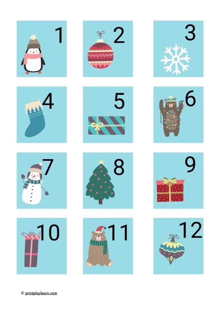 free advent calendar template