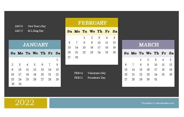 quarterly calendar templates