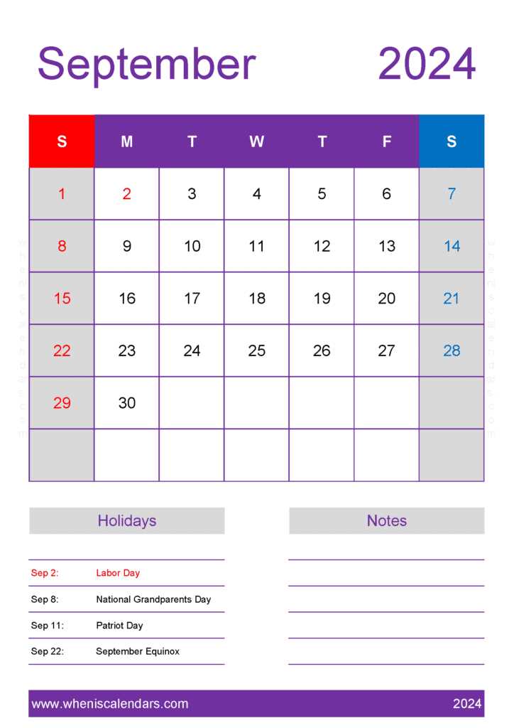 sept calendar template