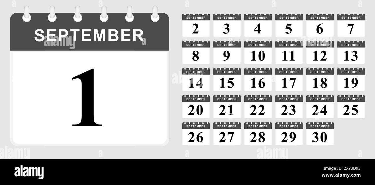 september monthly calendar template