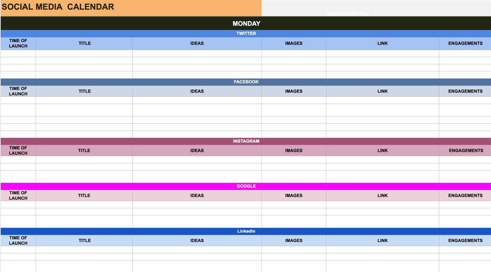 sheets monthly calendar template